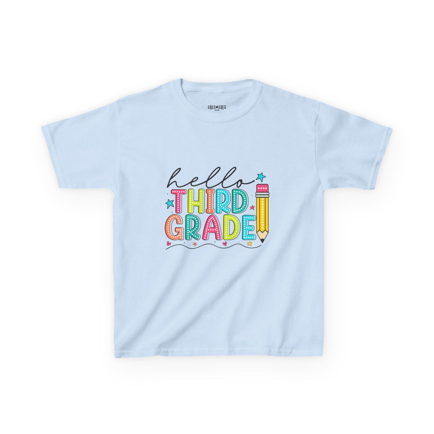 Hello Third Grade T‑Shirt — Bright Back-to-School Tee