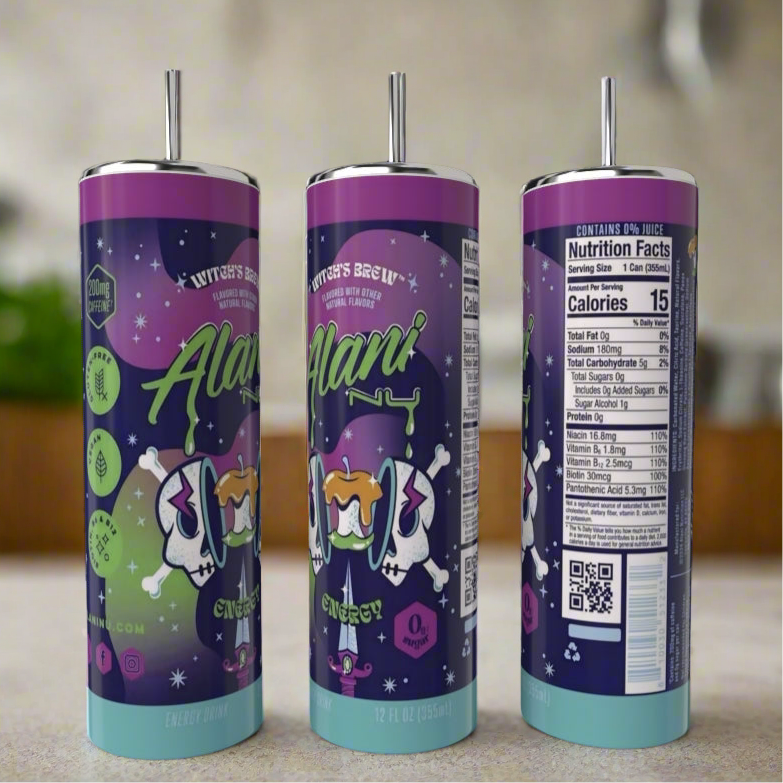 Energizing Alani 20oz Silver Stainless Steel Tumbler