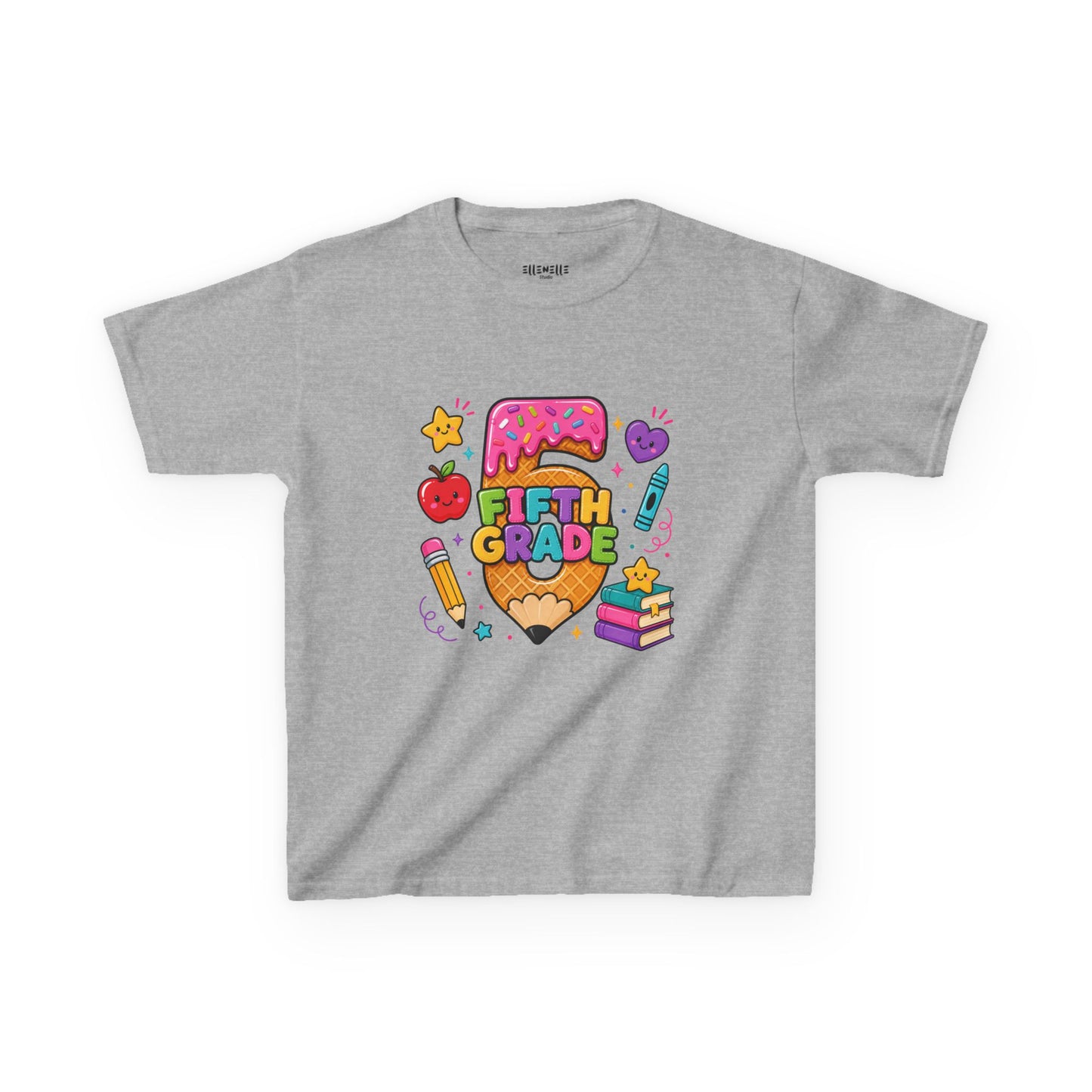 5th Grade T‑Shirt — Cute Ice Cream Pencil Tee