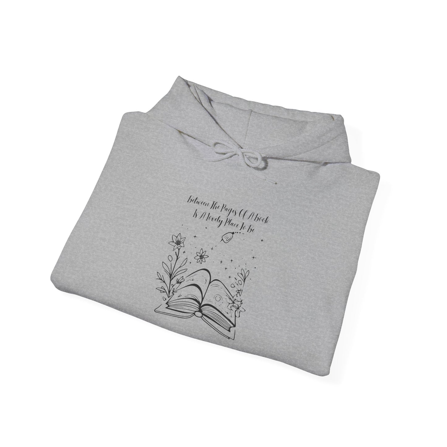 Between the Pages of a Book... Unisex Hooded Sweatshirt with Library Design, Cozy Literature Hoodie for Book Lovers, Perfect Gift for Readers, Literary [...]