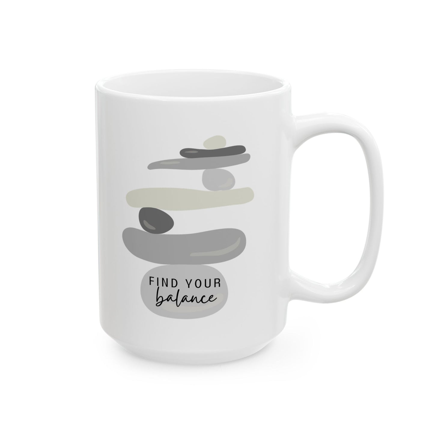 Find Your Balance Inspirational Ceramic Mug, 11oz and 15oz Coffee Cup for Motivation, Great Gift for Friends, Birthday, Self-Care, Office Decor, [...]