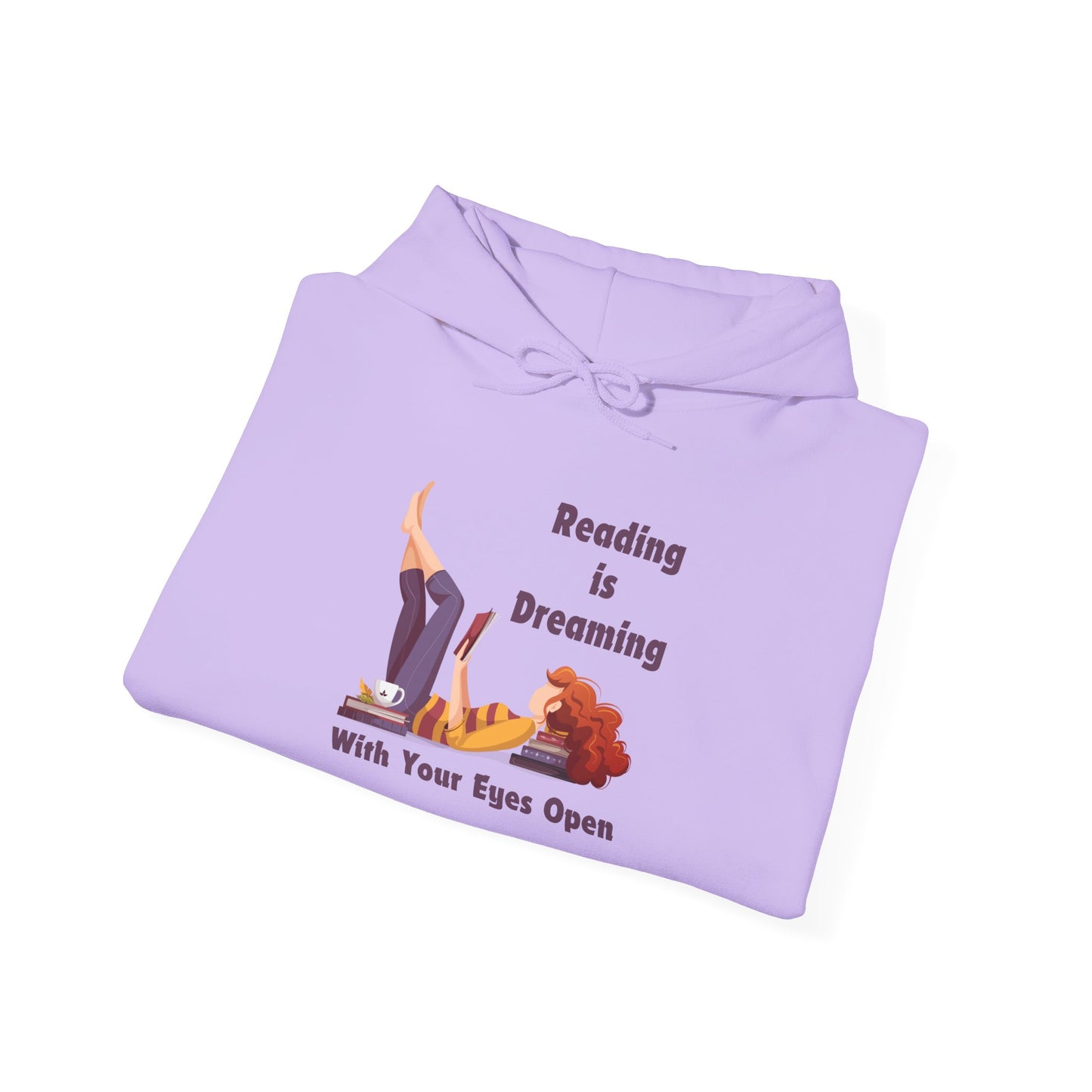 Reading is Dreaming With My Eyes Open... Unisex Hooded Sweatshirt with Library Design, Cozy Literature Hoodie for Book Lovers, Perfect Gift for Readers, Literary [...]