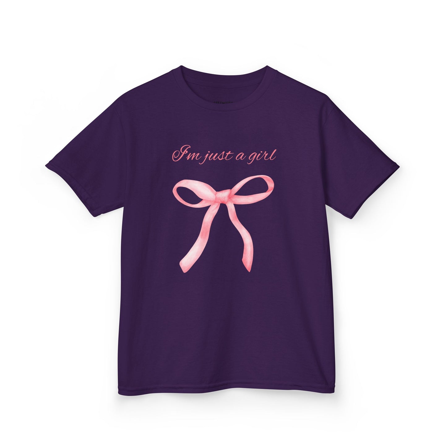 I'm Just a Girl, Pink Bow Cotton Tee, Pink Bow T-Shirt