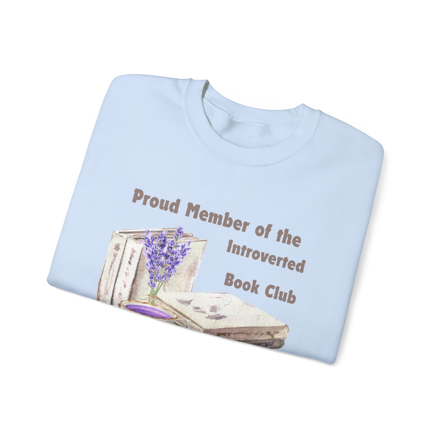 Introverted Book Club, Cozy Bibliophile Sweatshirt, Perfect Gift for Book Lovers, Literary Apparel, Cozy Reading Gift, Cute Bookworm Crewneck