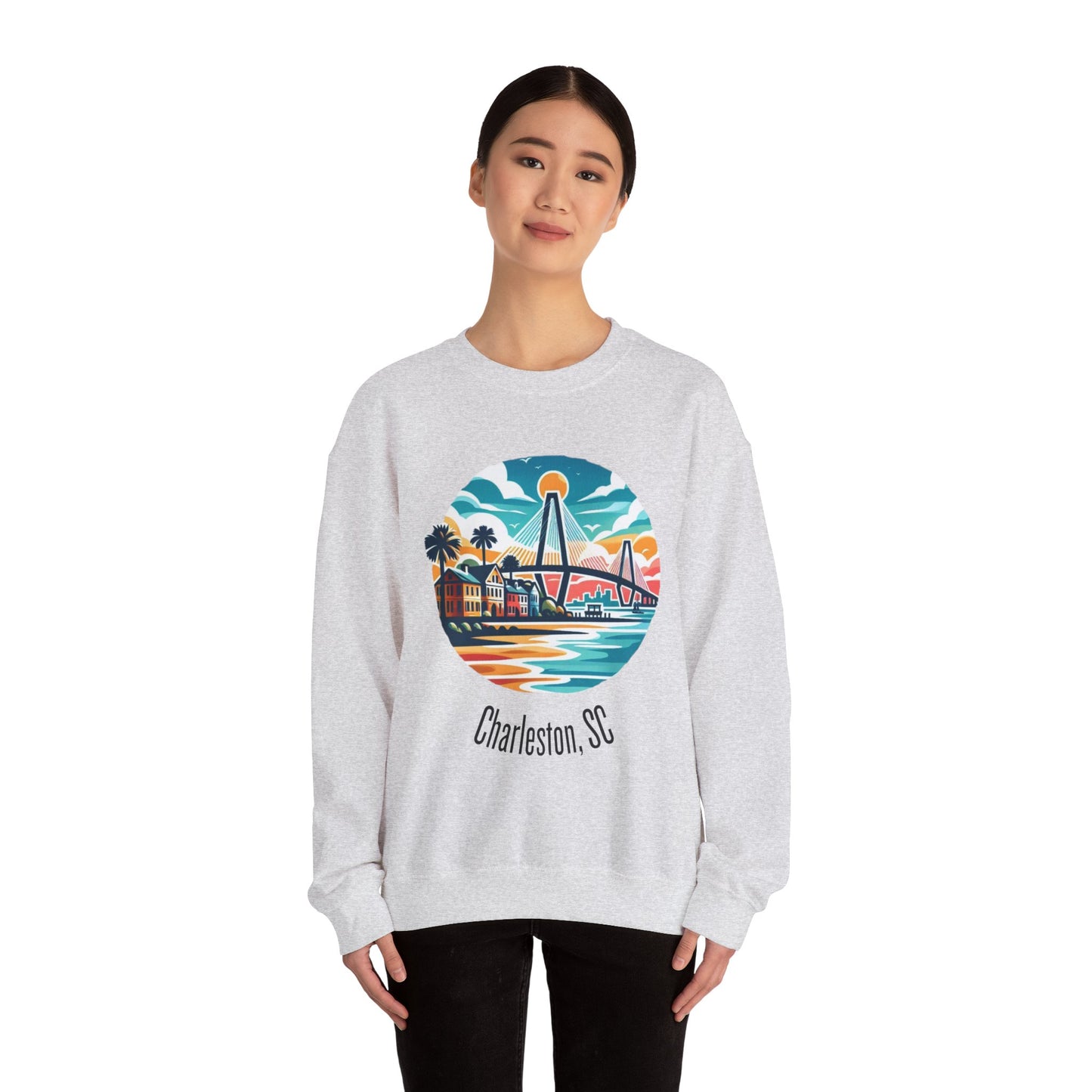 Charleston SC Sweatshirt, Cozy Crewneck, Charleston Gift, Travel Souvenir, Unisex Sweatshirt, Beach Vibes Apparel, Casual Wear
