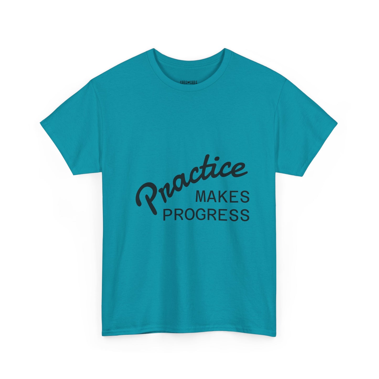 Unisex Heavy Cotton Tee with 'Practice Makes Progress'