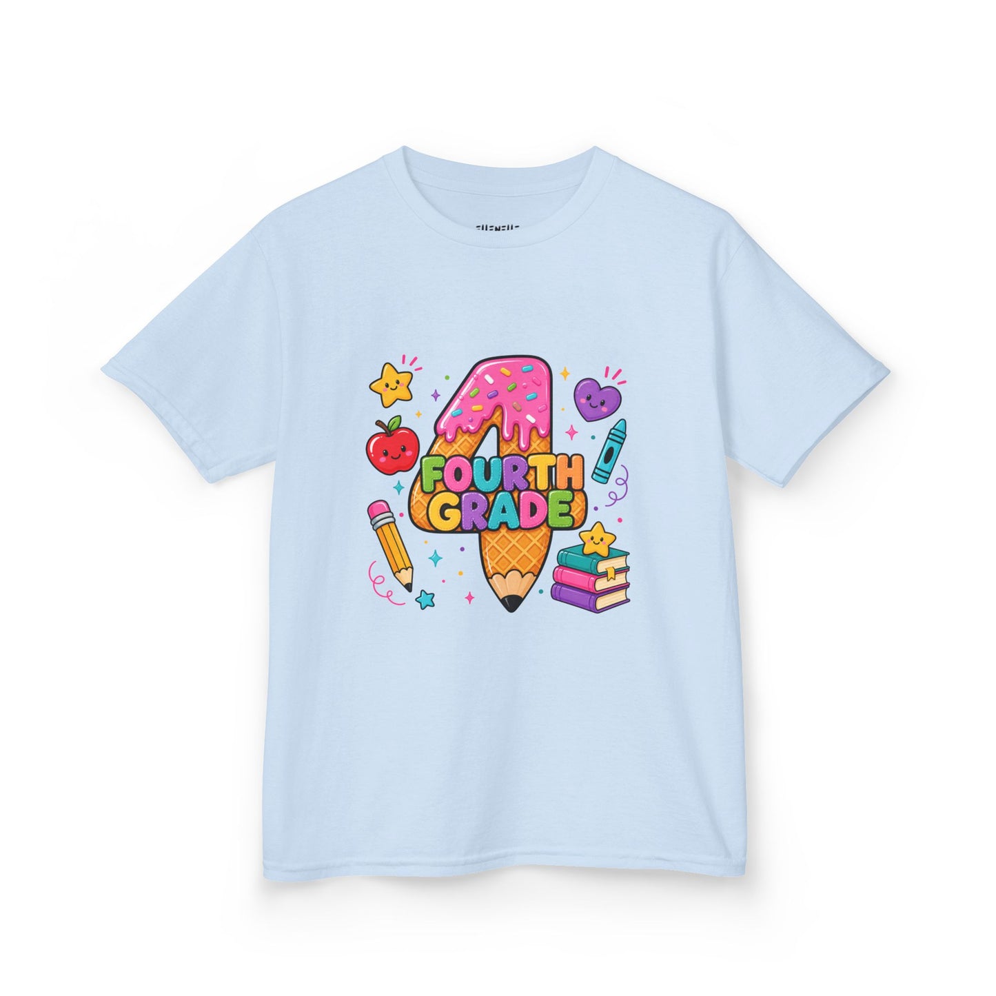 4th Grade T‑Shirt — Cute Ice Cream Pencil Tee