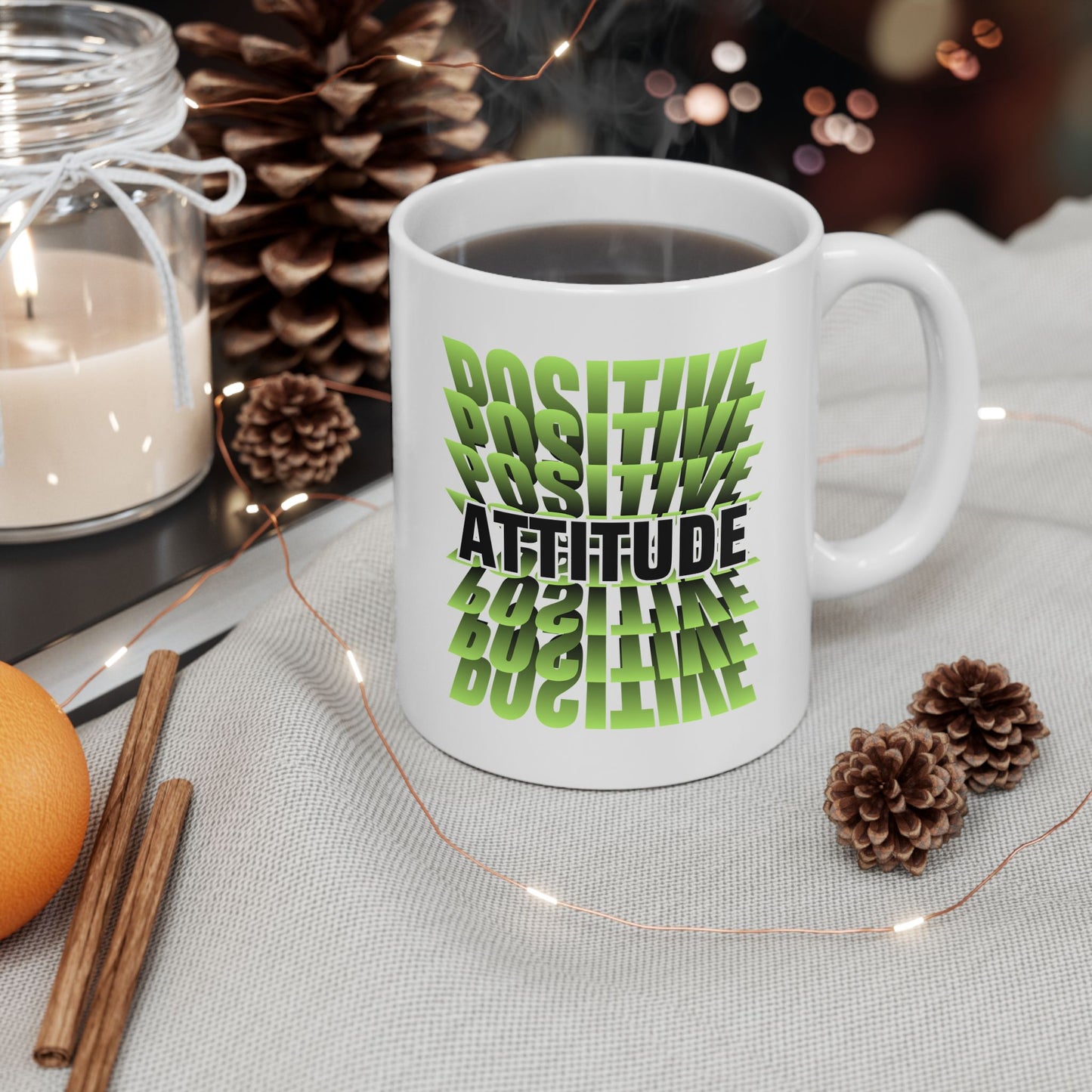 Positive Attitude Inspirational Ceramic Mug, 11oz and 15oz Coffee Cup for Motivation, Great Gift for Friends, Birthday, Self-Care, Office Decor, [...]
