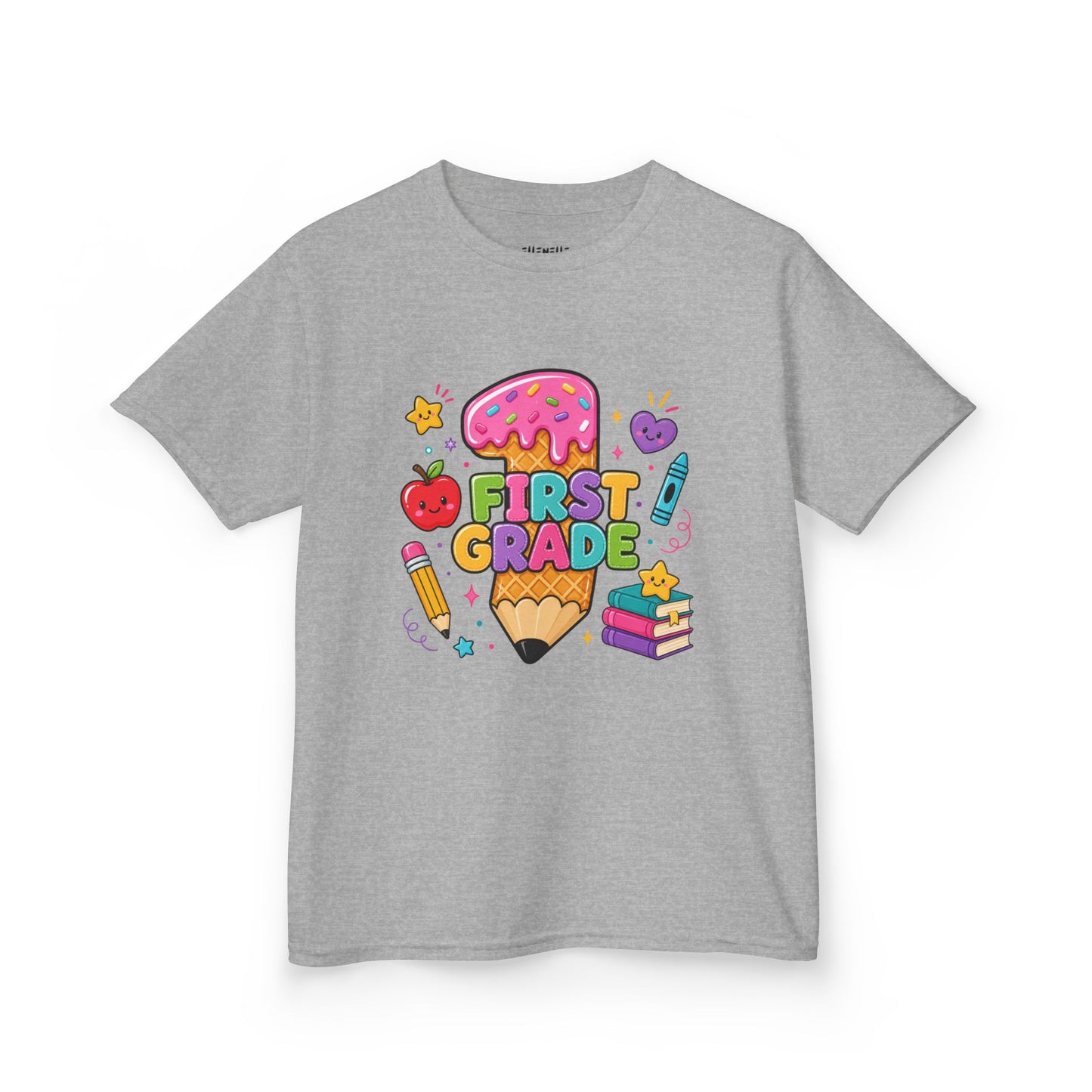 1st Grade T‑Shirt — Cute Ice Cream Pencil Tee