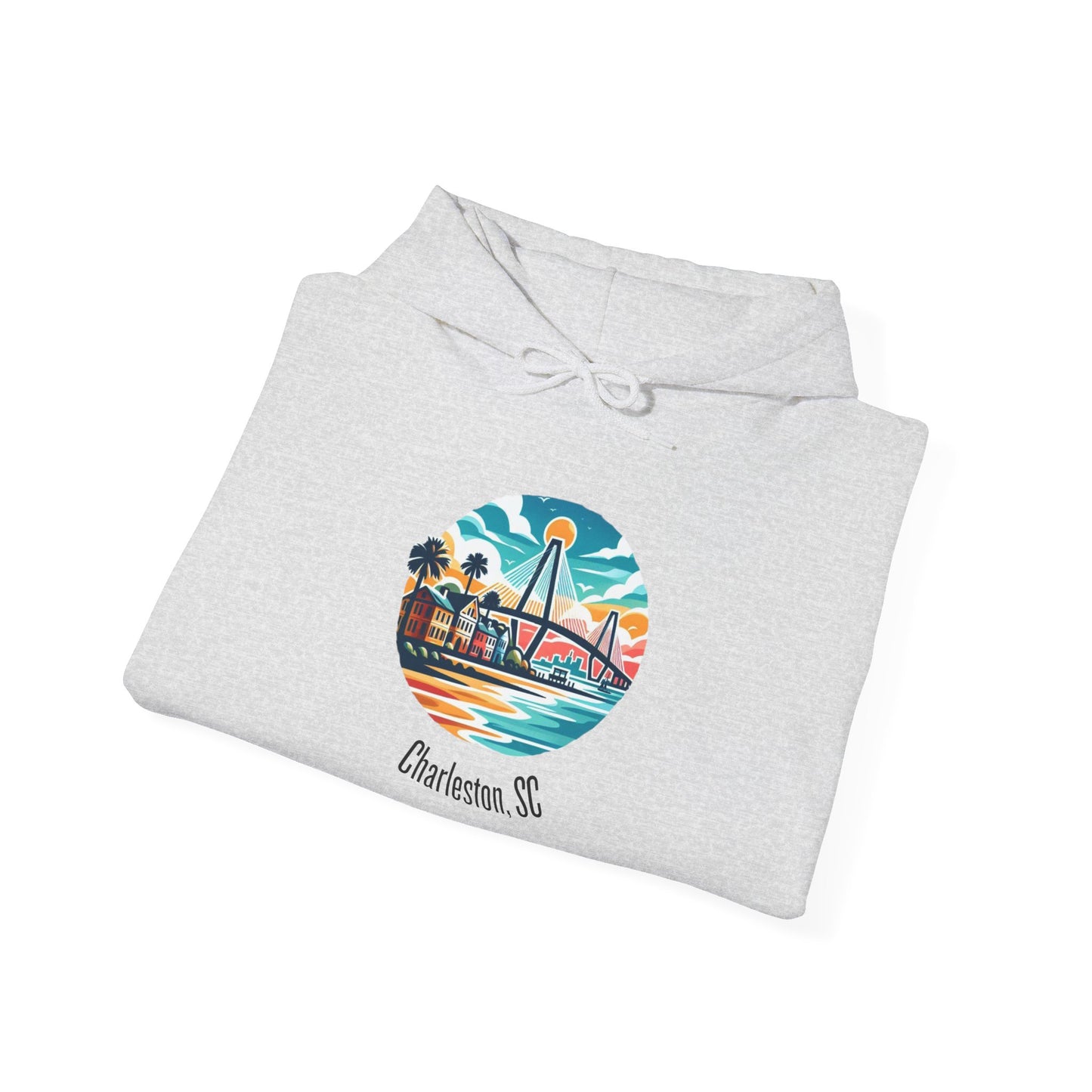 Charleston SC Hoodie, Coastal Sweatshirt, Beach Lover Gift, Unisex Pullover, Summer Vacation Apparel