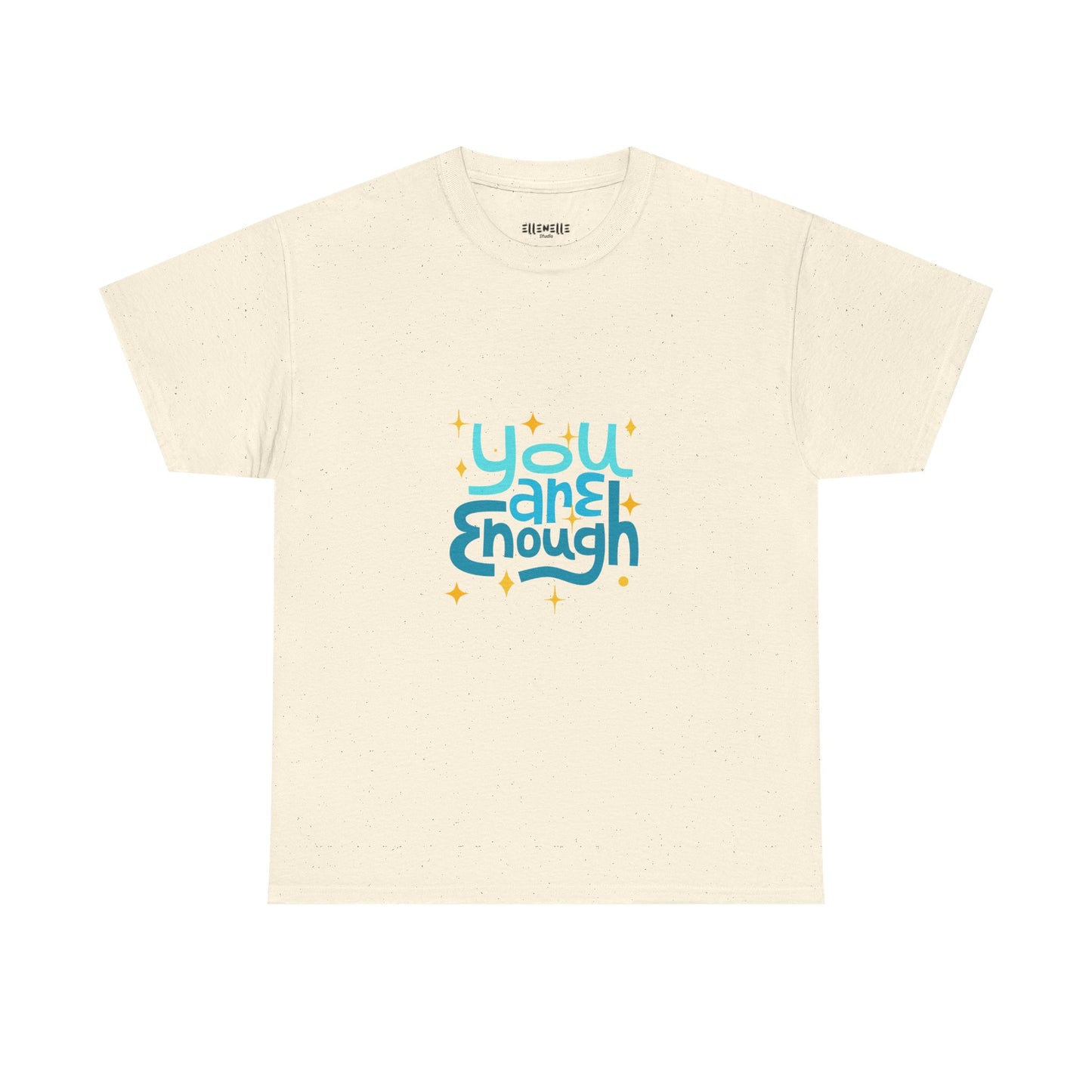 Colorful You Are Enough Empowering Unisex Heavy Cotton Tee, Self-Love T-Shirt, Affirmation Apparel, Gift for Friends, Motivational Clothing