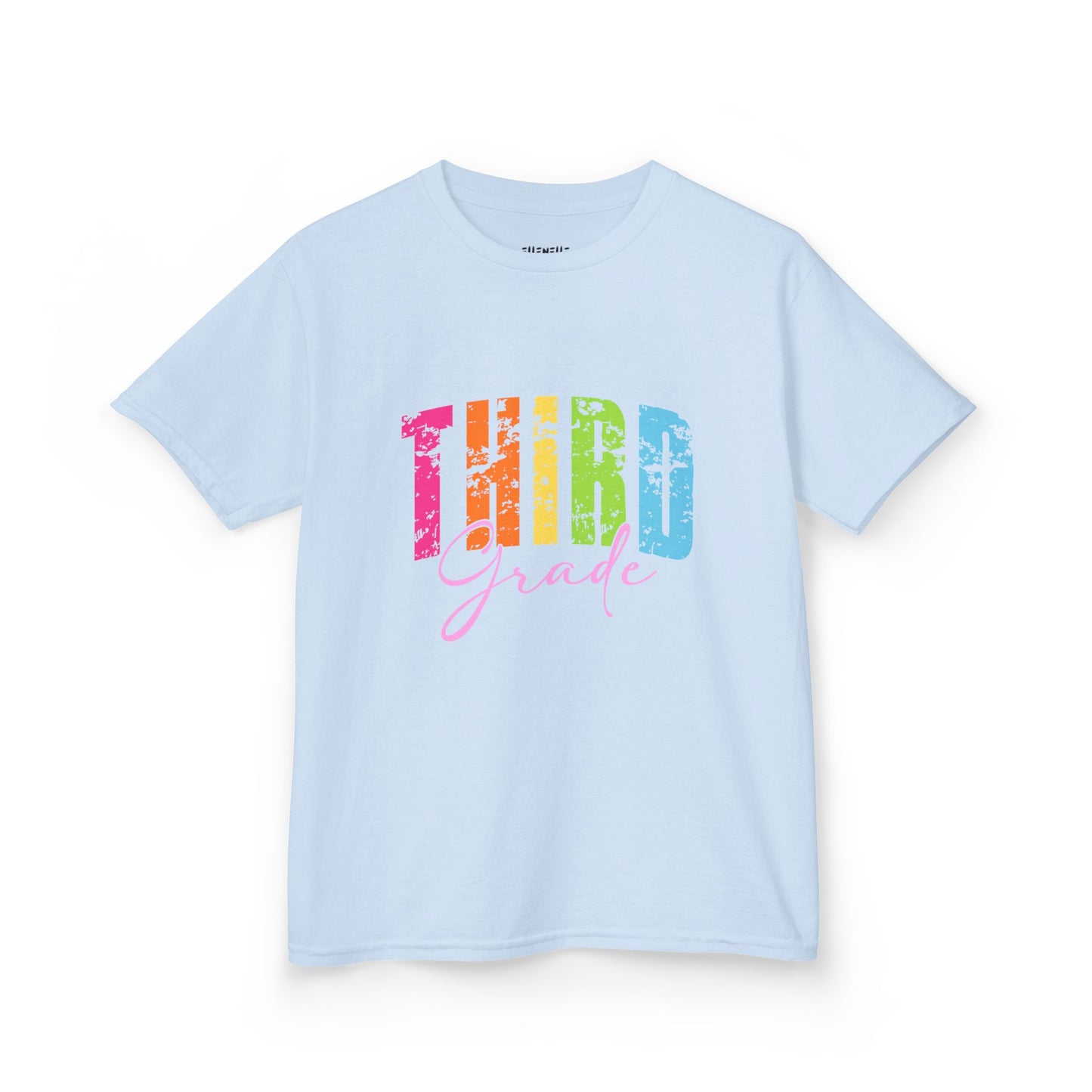 Distressed Third Grade T‑Shirt — Bright Back-to-School Tee