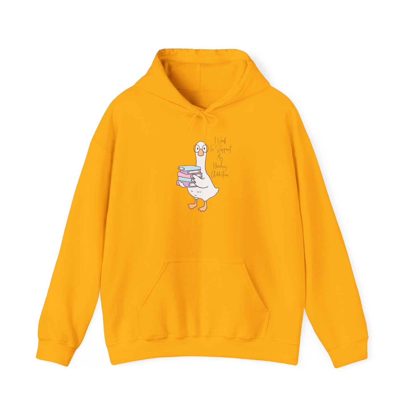 I Work to Support My Reading Addiction Unisex Hooded Sweatshirt with Library Design, Cozy Literature Hoodie for Book Lovers, Perfect Gift for Readers, Literary [...]