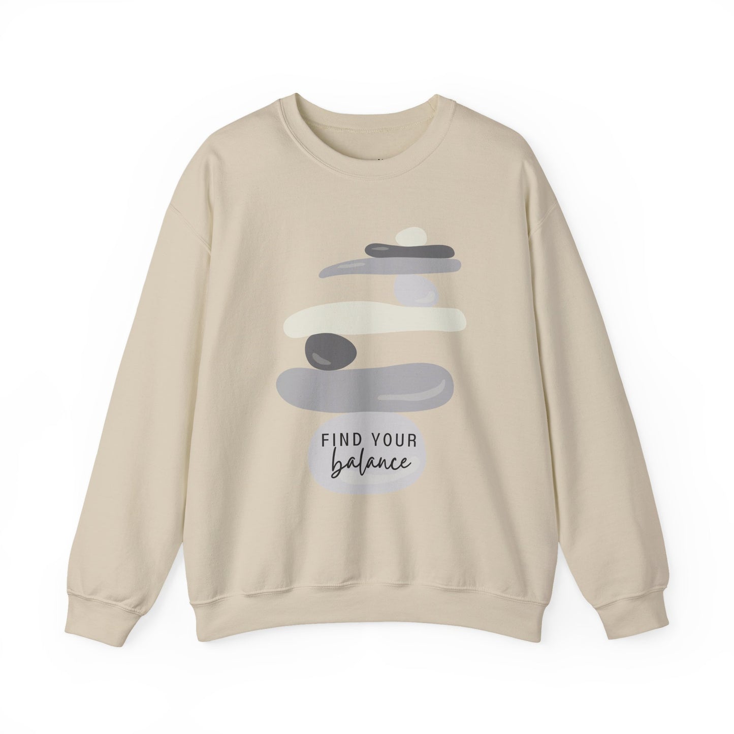 Find Your Balance Empowering Unisex Crewneck Sweatshirt, Affirmation Apparel, Motivational Gift, Cozy Self-Care Clothing, Inspirational Wear