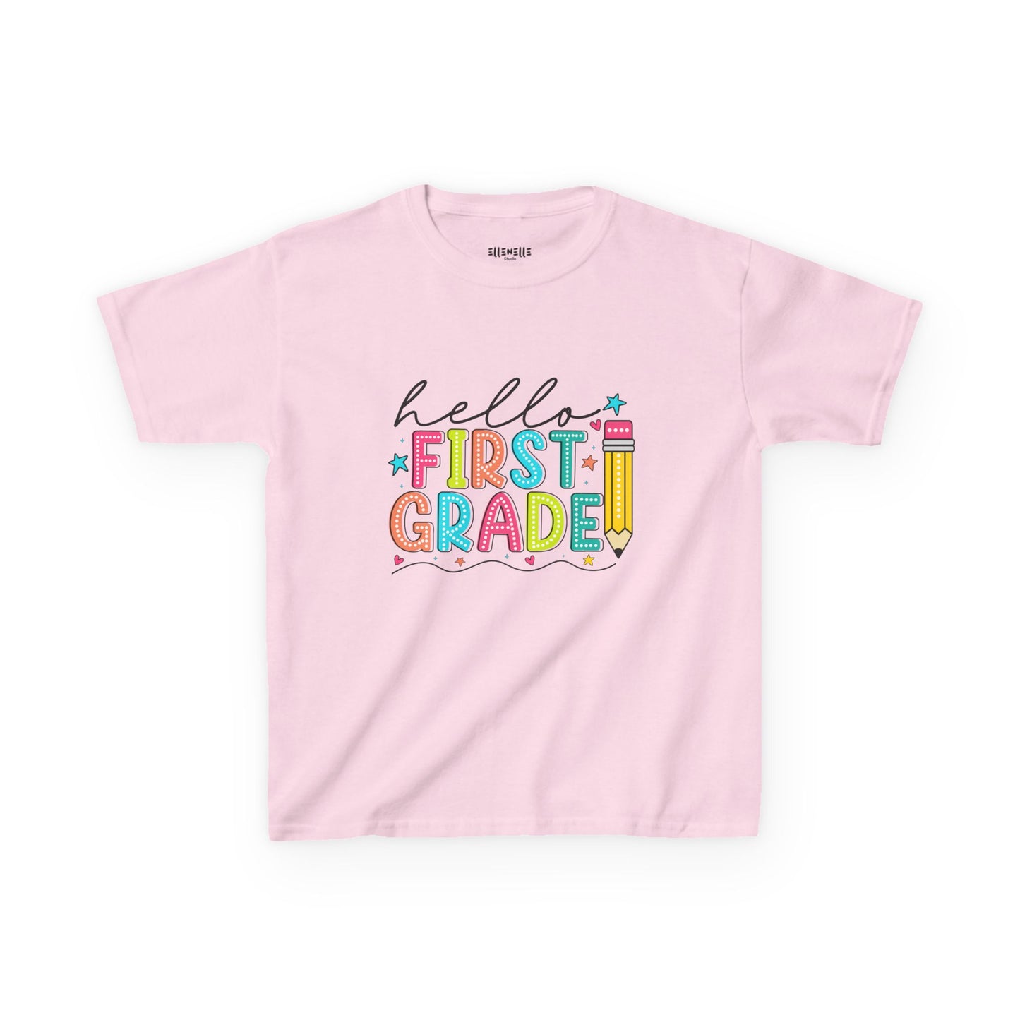 Hello First Grade T‑Shirt — Bright Back-to-School Tee