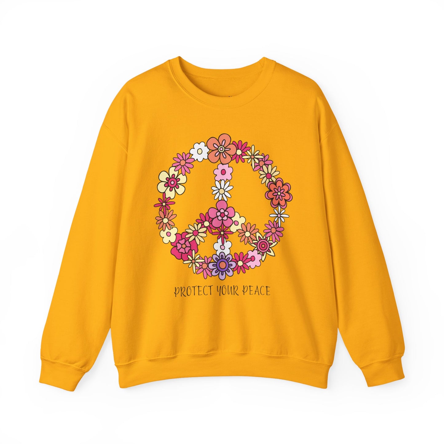 Protect Your Peace Empowering Unisex Crewneck Sweatshirt, Affirmation Apparel, Motivational Gift, Cozy Self-Care Clothing, Inspirational Wear