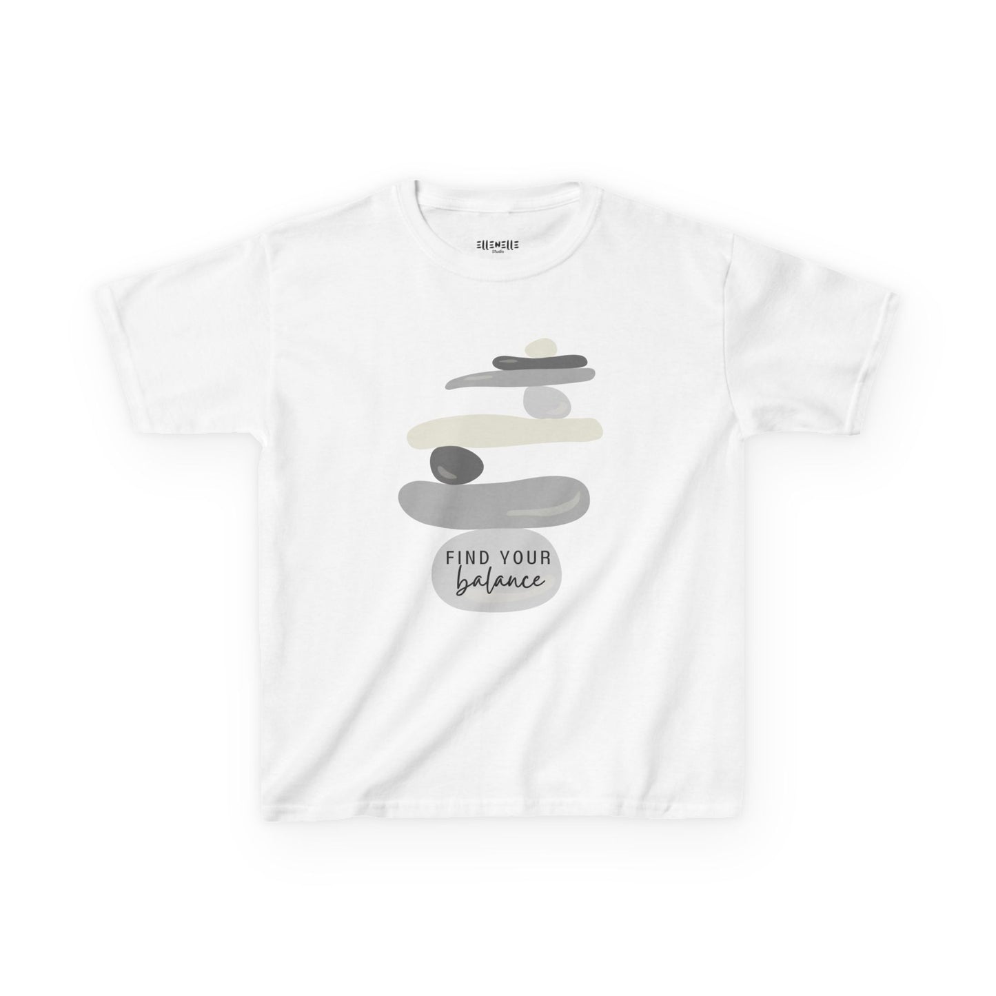 Find Your Balance Motivational Kids T-Shirt, Positive Affirmation Shirt, Gift for Children, Encouraging Apparel