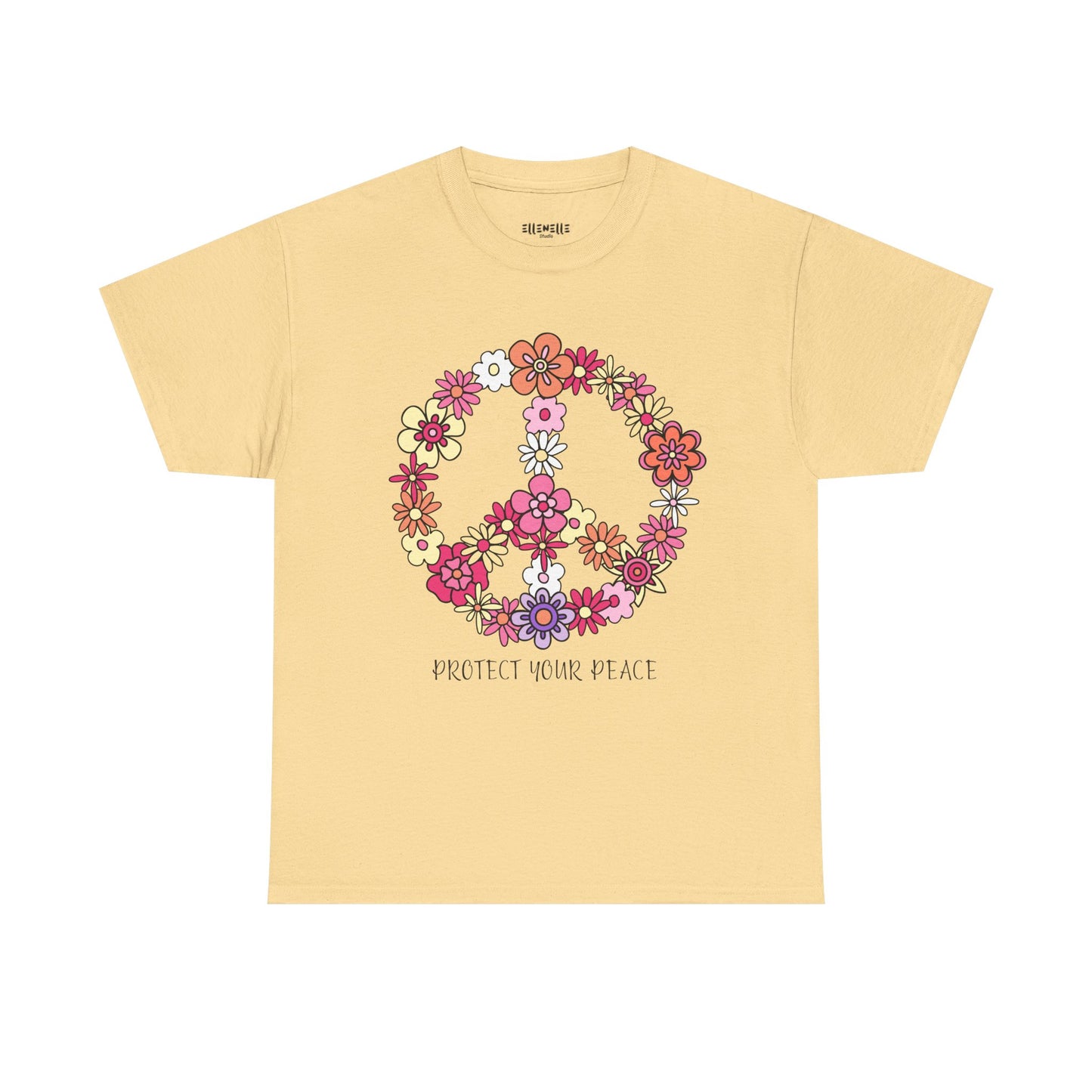 Protect Your Peace Empowering Unisex Heavy Cotton Tee, Self-Love T-Shirt, Affirmation Apparel, Gift for Friends, Motivational Clothing