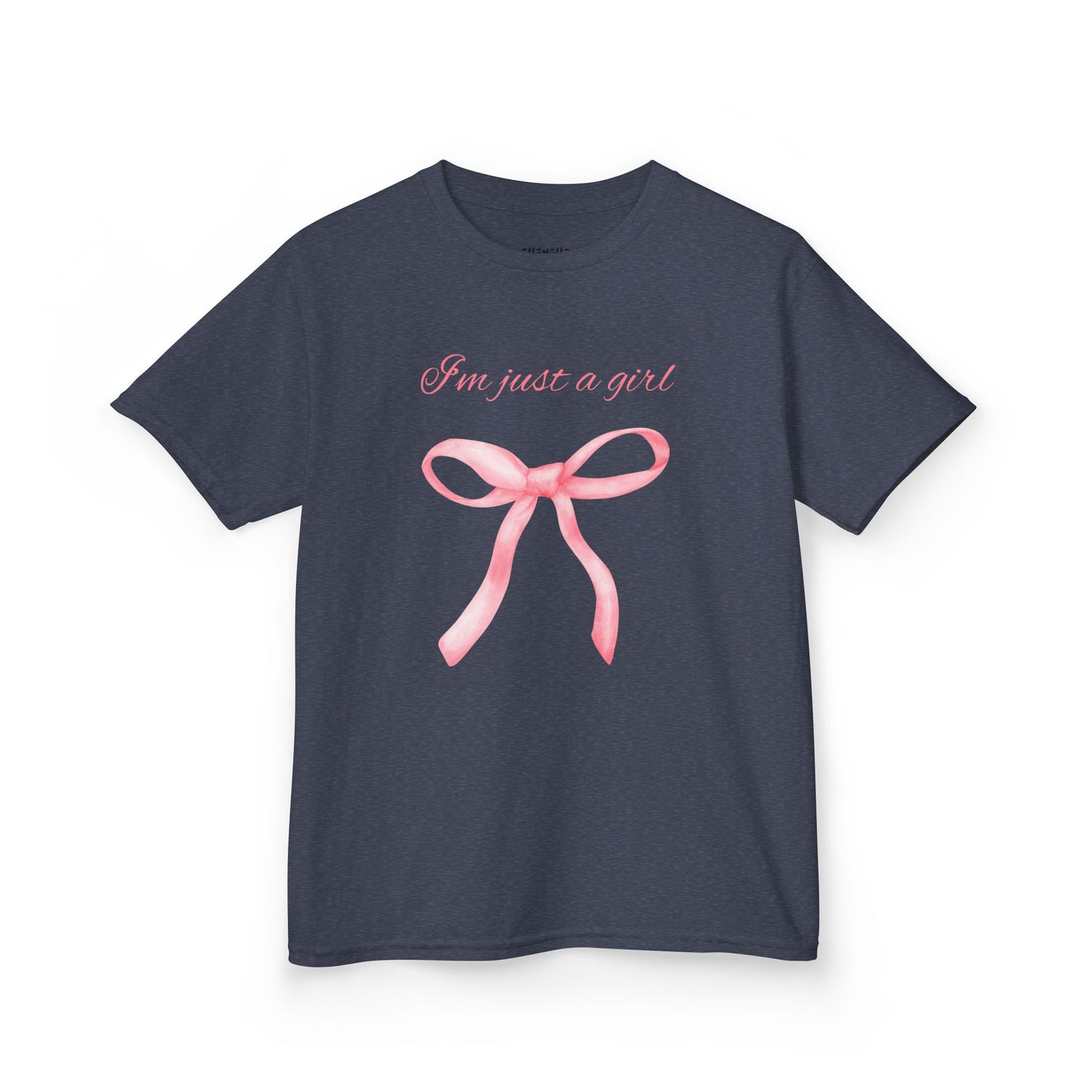 I'm Just a Girl, Pink Bow Cotton Tee, Pink Bow T-Shirt