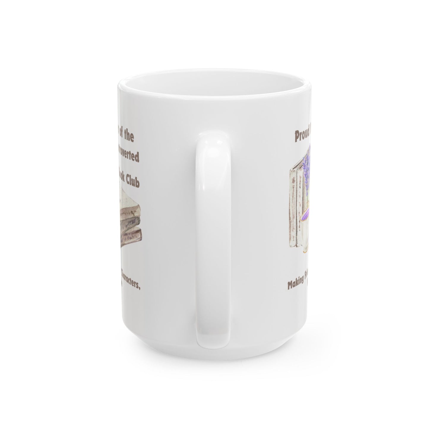 Introverted Book Club Mug - Book Lover Ceramic Mug 11oz 15oz