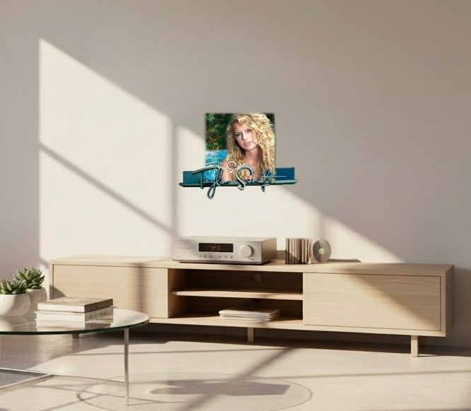 Eras Floating Album Display Shelf – Minimalist Music Wall Décor