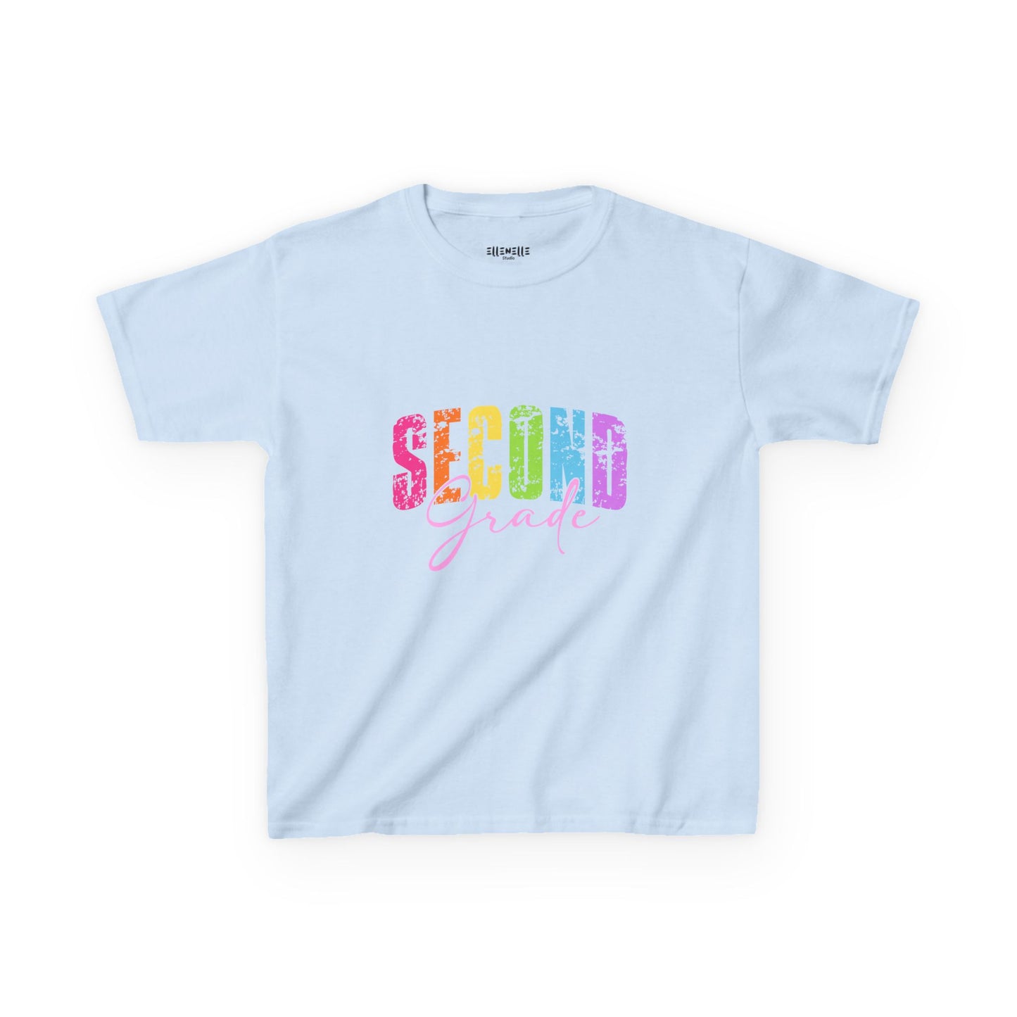 Distressed Second Grade T‑Shirt — Bright Back-to-School Tee