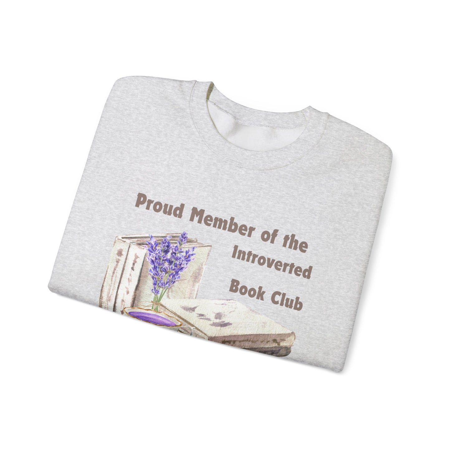 Introverted Book Club, Cozy Bibliophile Sweatshirt, Perfect Gift for Book Lovers, Literary Apparel, Cozy Reading Gift, Cute Bookworm Crewneck