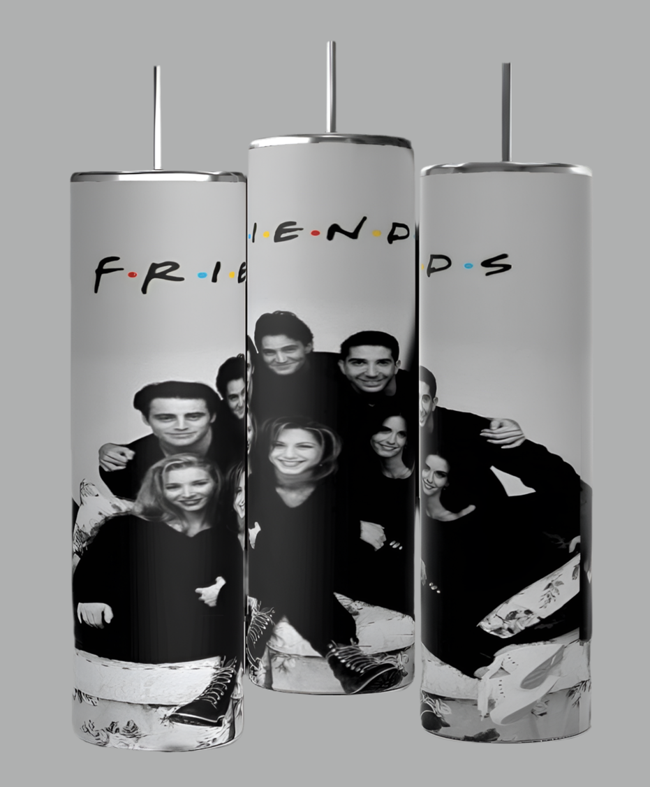 Black & White Friends Photo 20oz Stainless Steel Tumbler