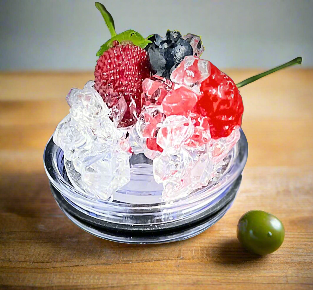 3D Iced Fruit Lid Topper