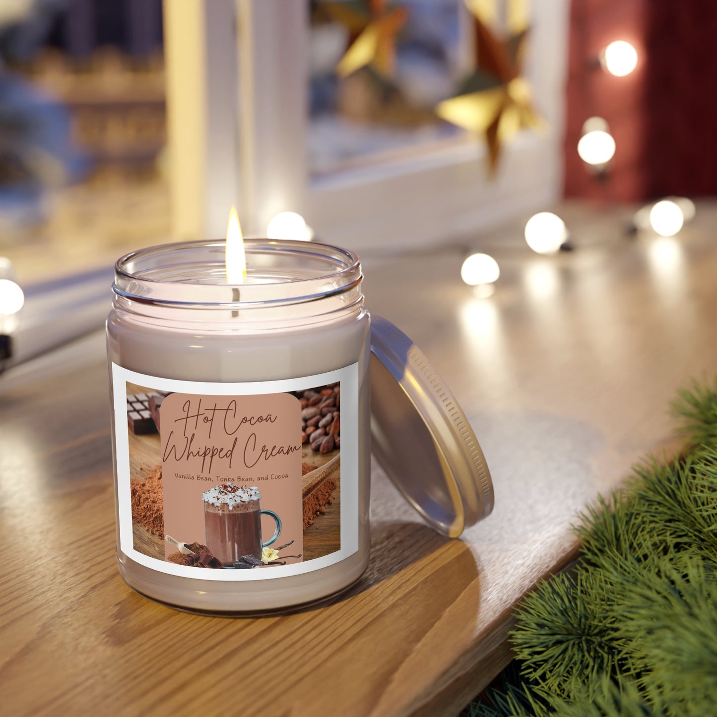 Hot Cocoa Whipped Cream Soy Candle, 9oz