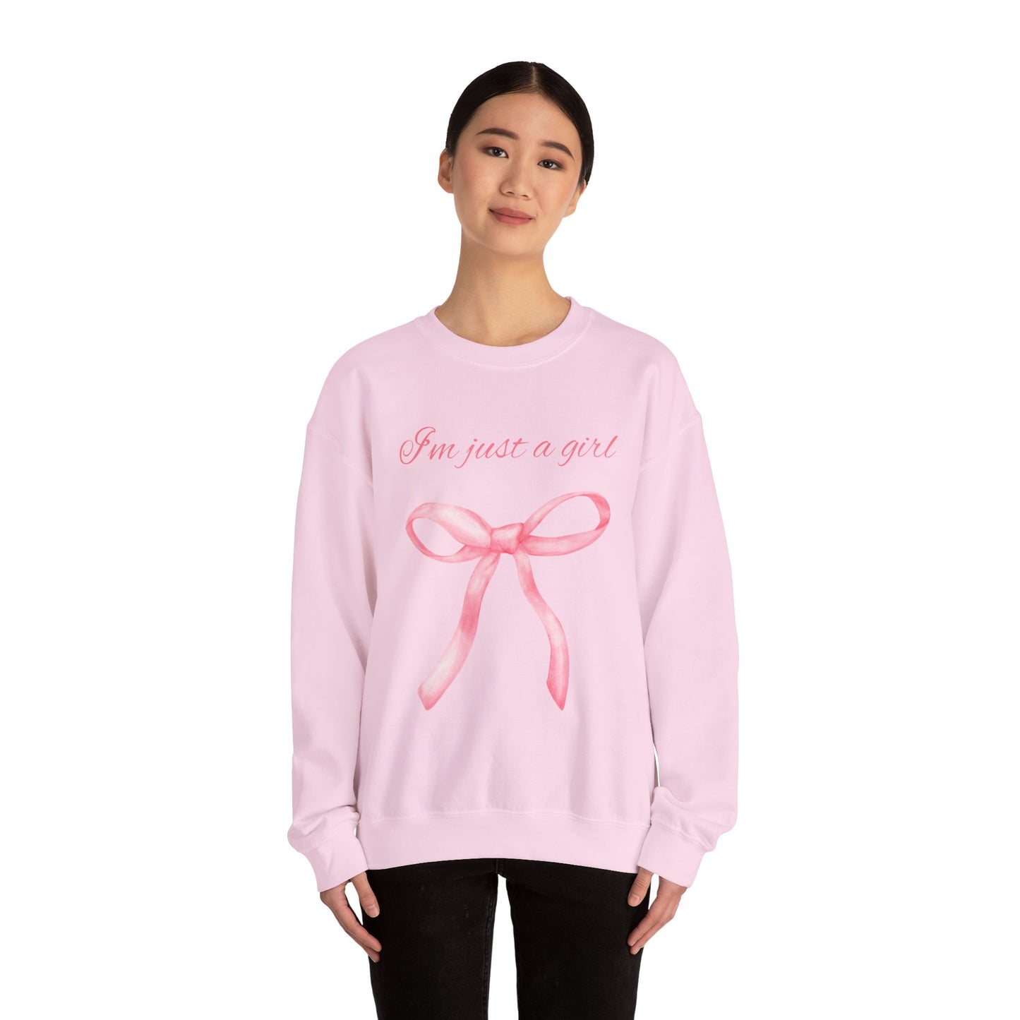 I'm Just A Girl Sweatshirt, Perfect Gift, Cozy Gift, Cute Crewneck
