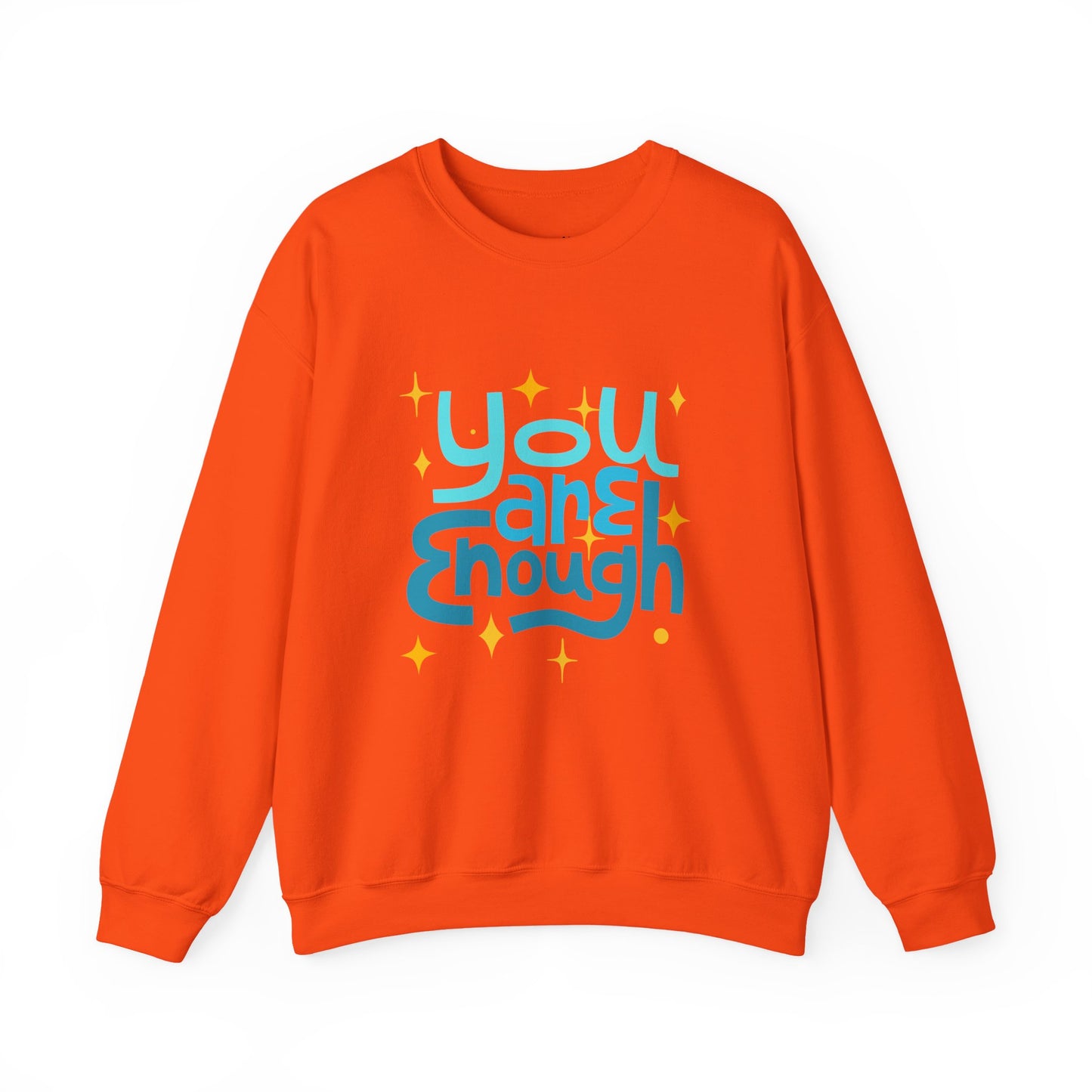 You Are Enough Empowering Unisex Crewneck Sweatshirt, Affirmation Apparel, Motivational Gift, Cozy Self-Care Clothing, Inspirational Wear