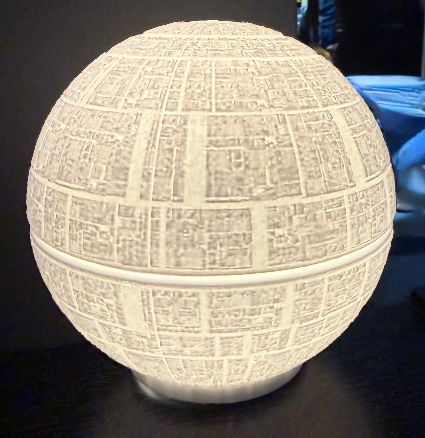 3D Printed Death Star Sphere Lamp Shade