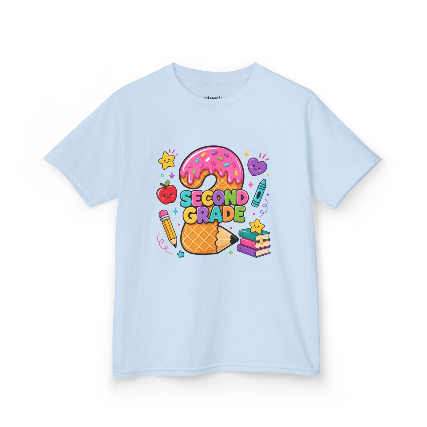 2nd Grade T‑Shirt — Cute Ice Cream Pencil Tee