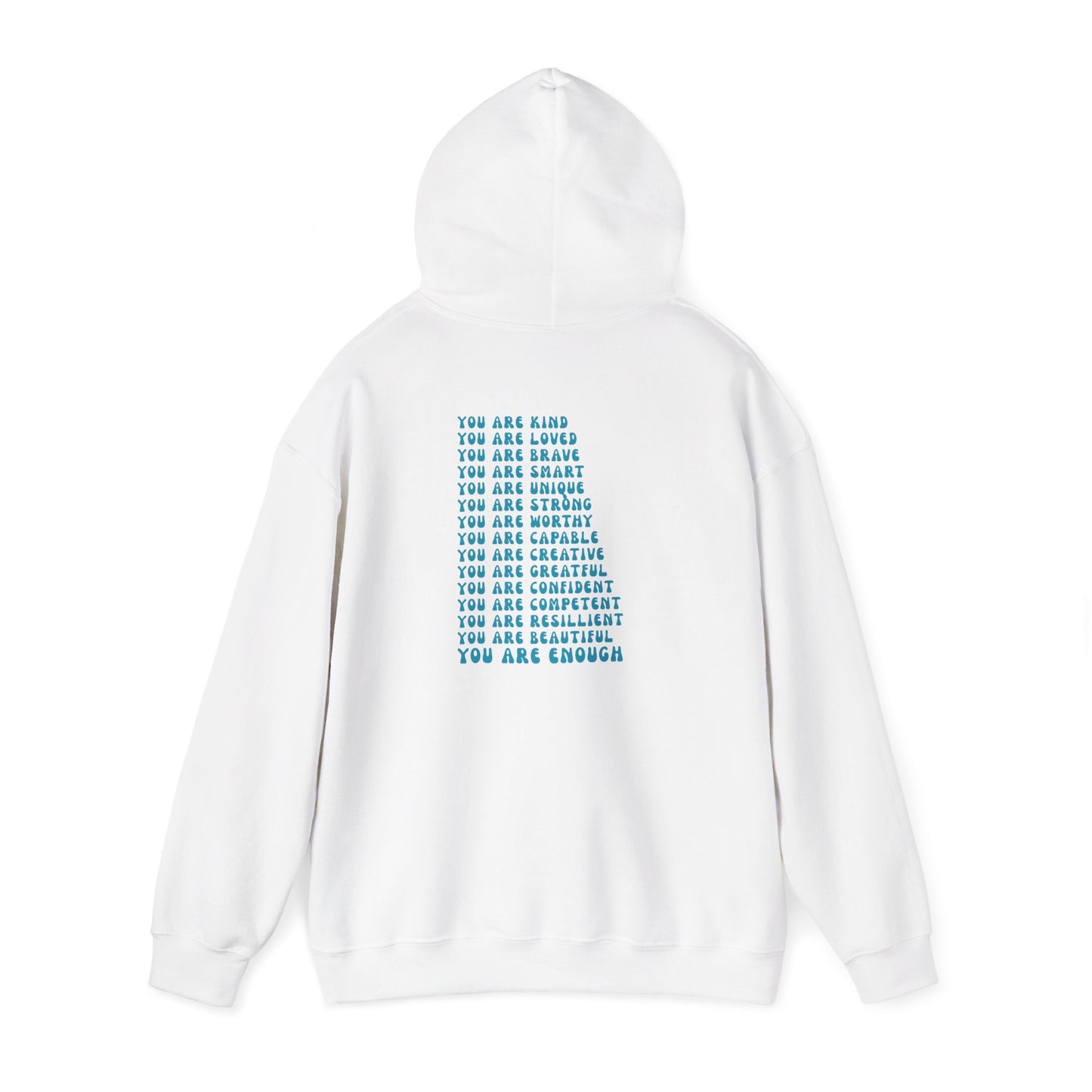 You Are Enough Motivational Hoodie, Unisex Sweatshirt, Casual Comfort Wear, Gift for Teens, Inspirational Clothing, Everyday Hoodie