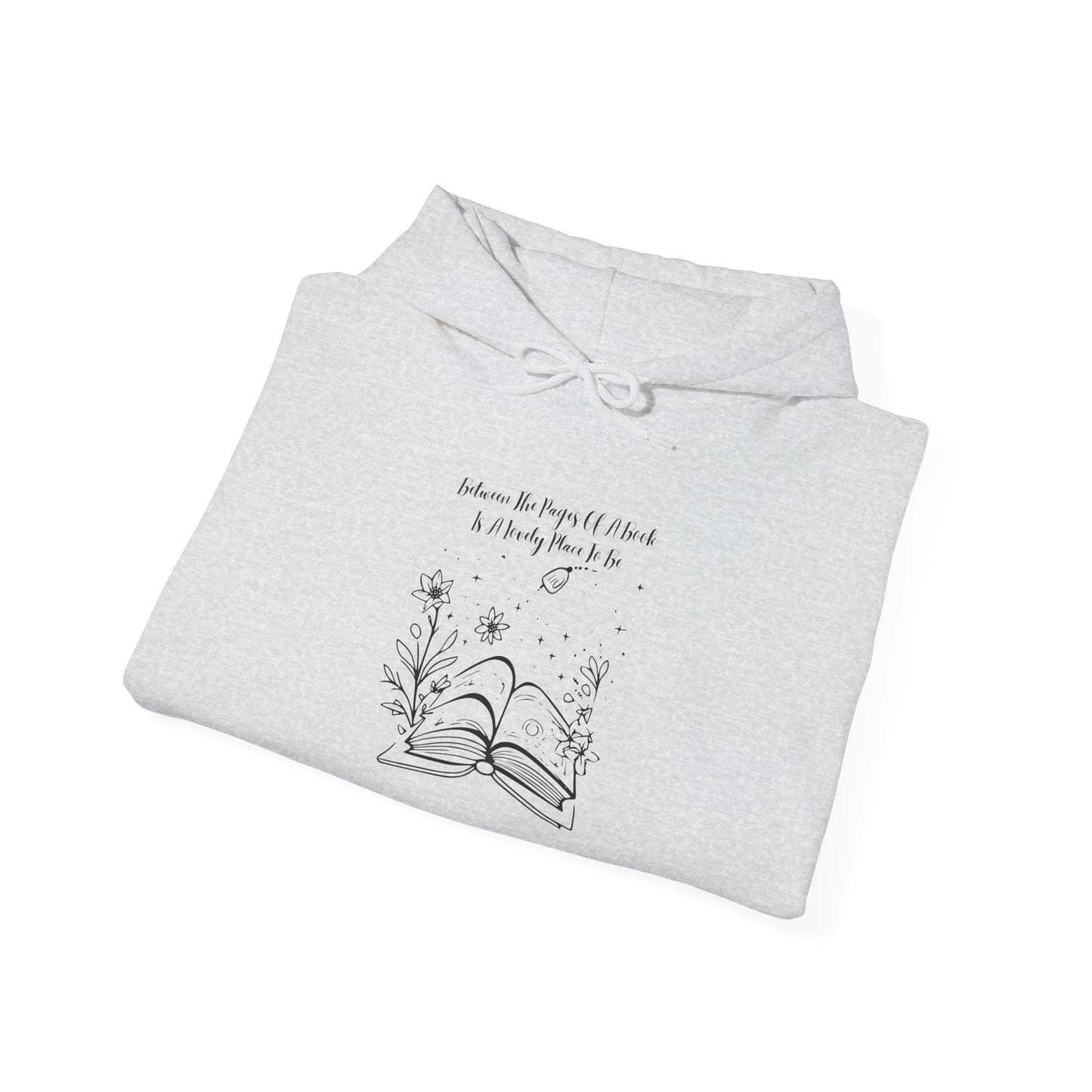 Between the Pages of a Book... Unisex Hooded Sweatshirt with Library Design, Cozy Literature Hoodie for Book Lovers, Perfect Gift for Readers, Literary [...]