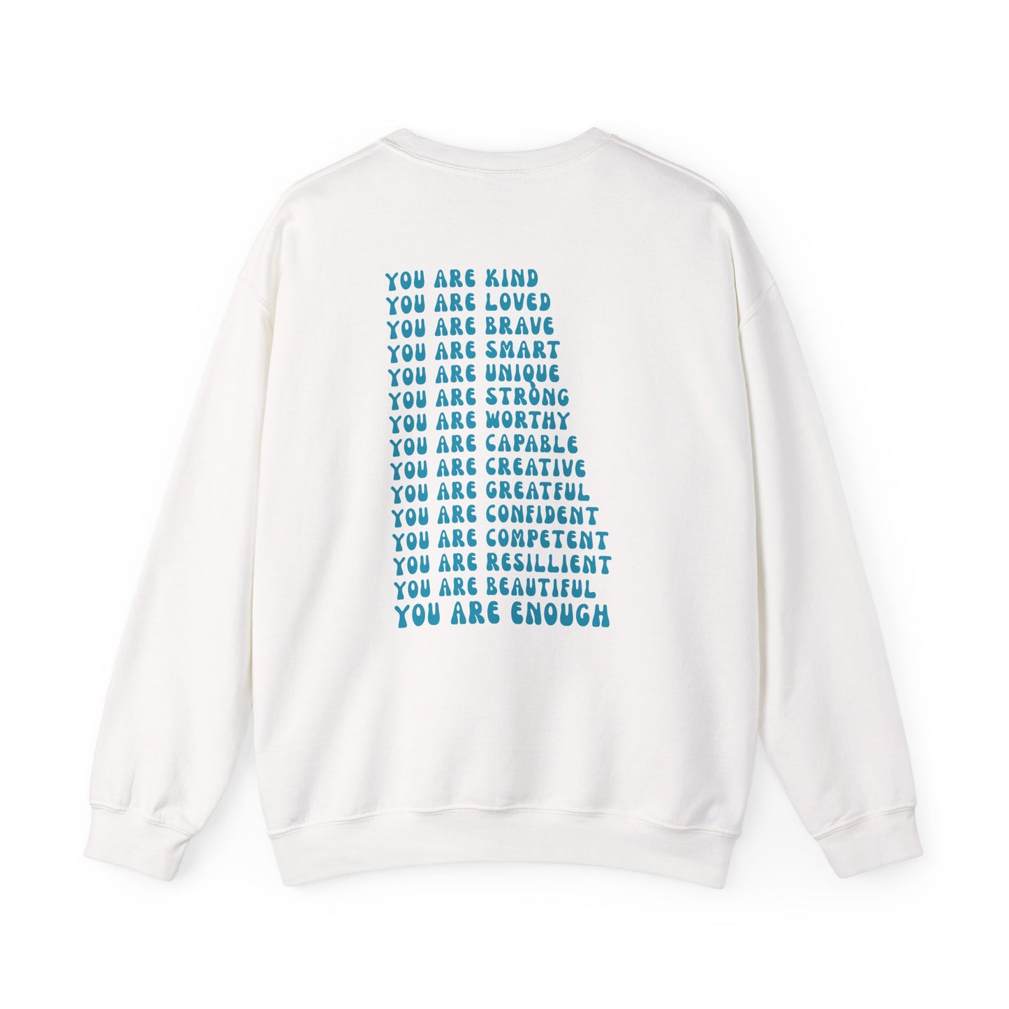 You Are Enough Empowering Unisex Crewneck Sweatshirt, Affirmation Apparel, Motivational Gift, Cozy Self-Care Clothing, Inspirational Wear