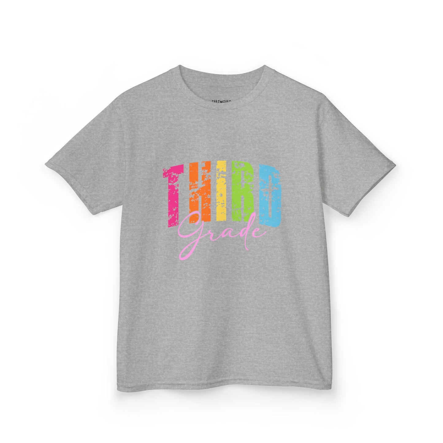 Distressed Third Grade T‑Shirt — Bright Back-to-School Tee