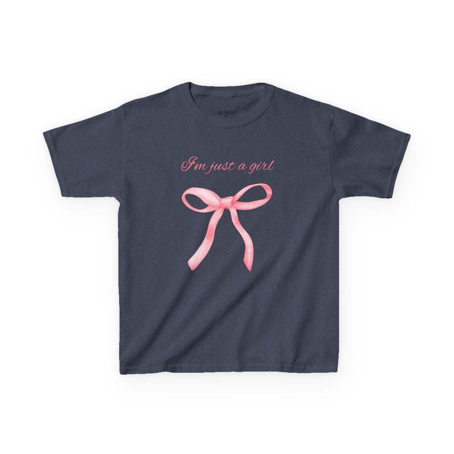 I'm Just a Girl, Pink Bow Cotton Tee, Pink Bow T-Shirt