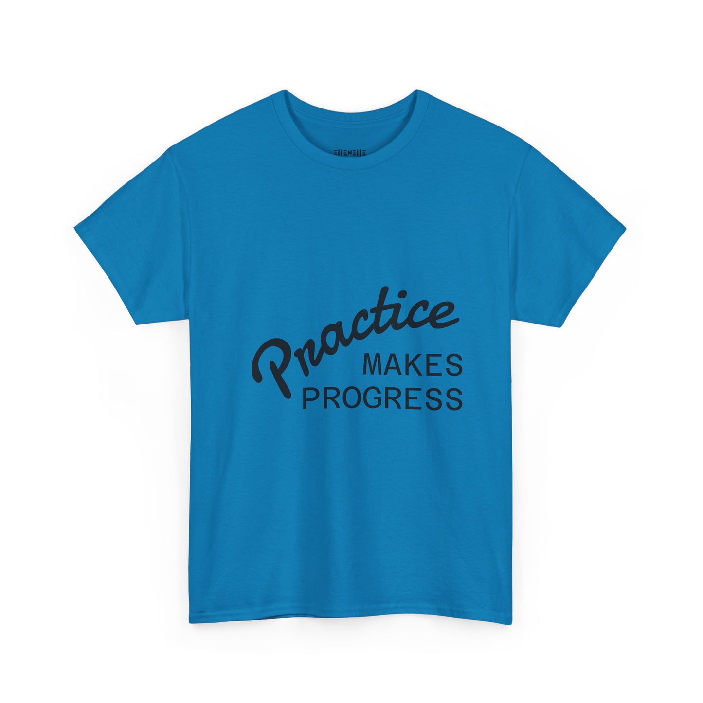 Unisex Heavy Cotton Tee with 'Practice Makes Progress'