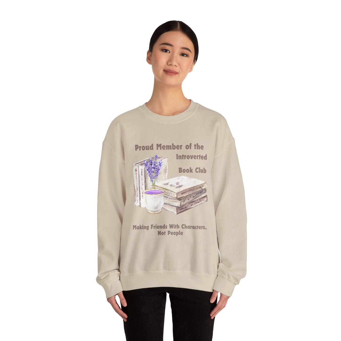 Introverted Book Club, Cozy Bibliophile Sweatshirt, Perfect Gift for Book Lovers, Literary Apparel, Cozy Reading Gift, Cute Bookworm Crewneck