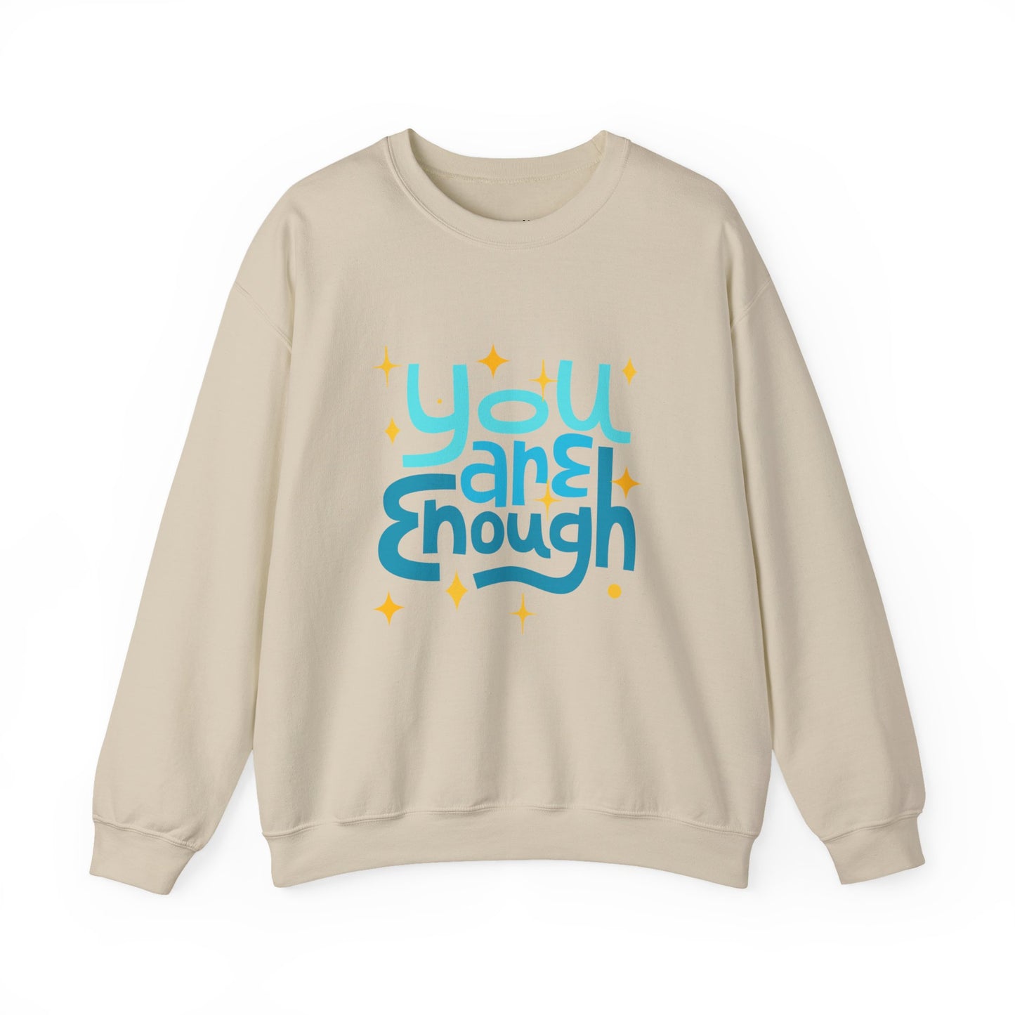 You Are Enough Empowering Unisex Crewneck Sweatshirt, Affirmation Apparel, Motivational Gift, Cozy Self-Care Clothing, Inspirational Wear