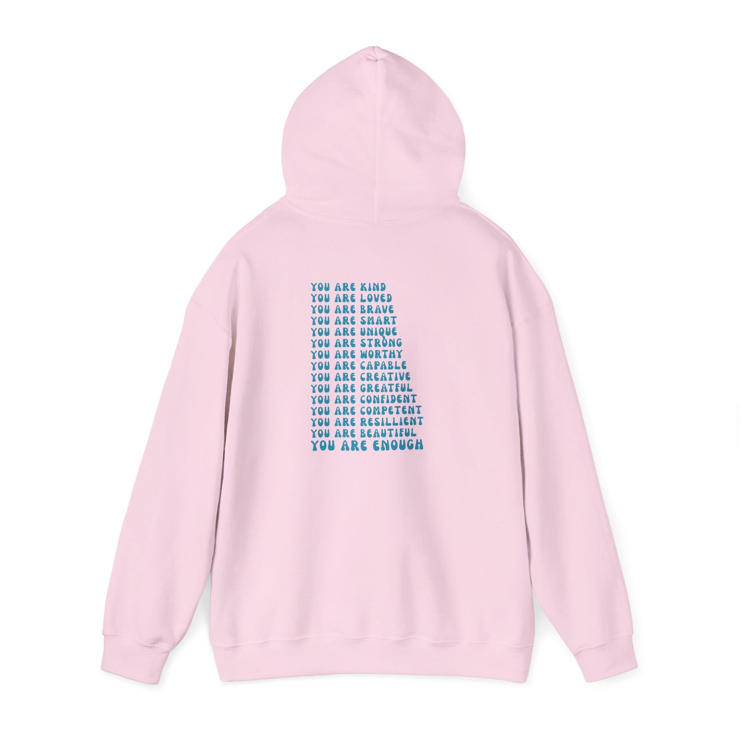 You Are Enough Motivational Hoodie, Unisex Sweatshirt, Casual Comfort Wear, Gift for Teens, Inspirational Clothing, Everyday Hoodie