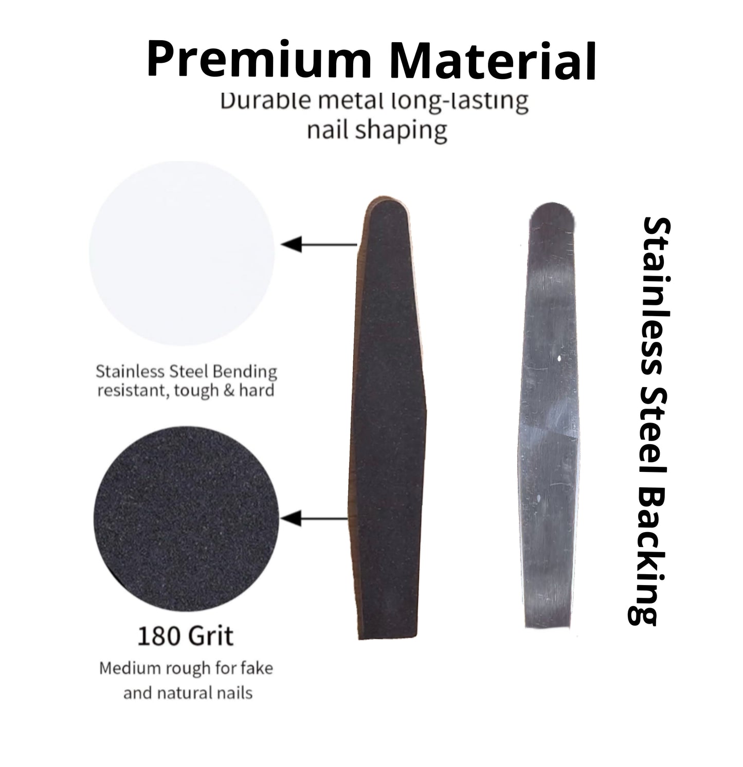 For the Love of Flamingos | 180 GRIT Stainless Steel Nail File Emery Board