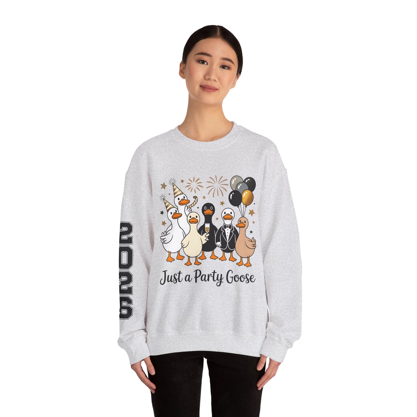Just A Party Goose 2026 Happy New Year Crewneck Sweatshirt