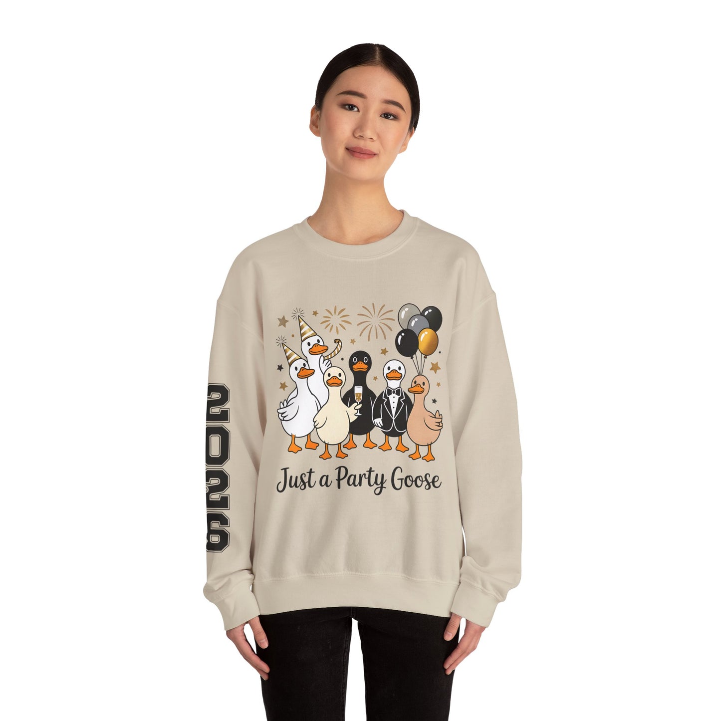 Just A Party Goose 2026 Happy New Year Crewneck Sweatshirt