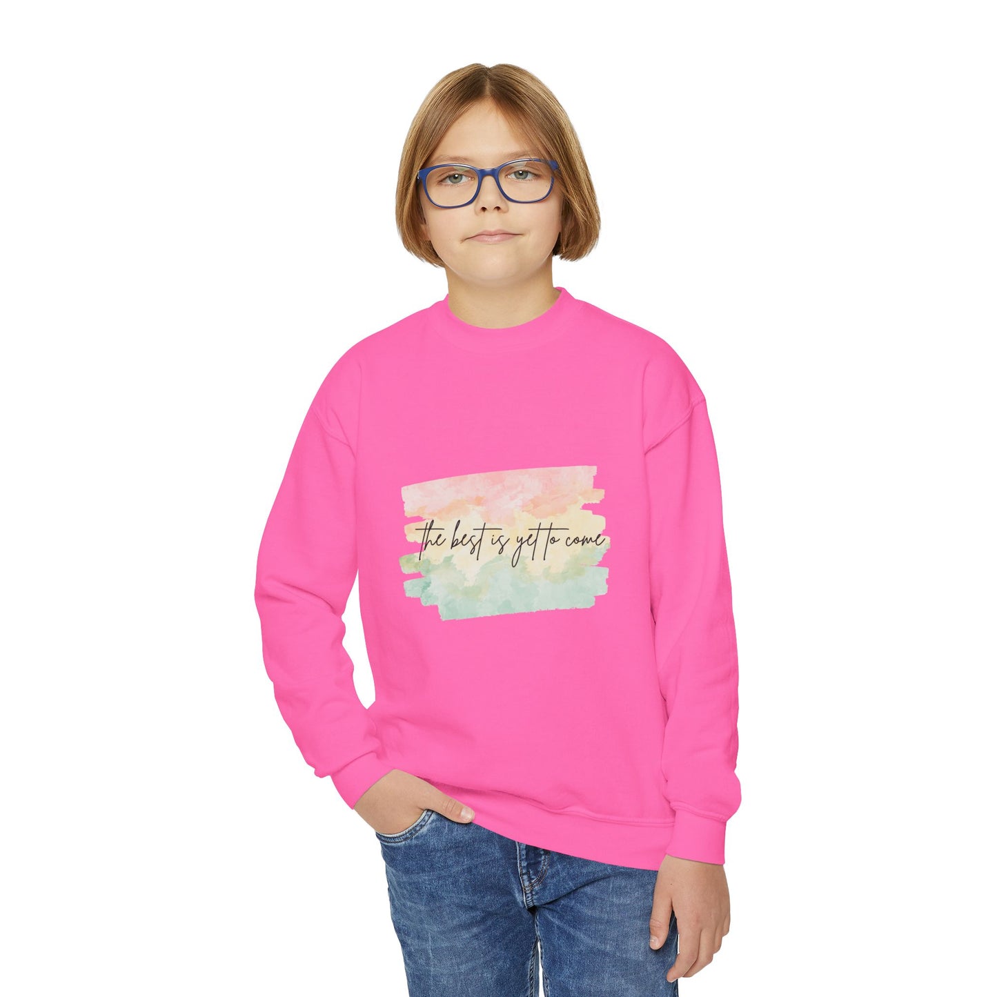 The Best Is Yet To Come Empowering Youth Crewneck Sweatshirt, Inspirational Apparel, Affirmation Gift, Motivational Sweatshirt, Positive Vibes Clothing