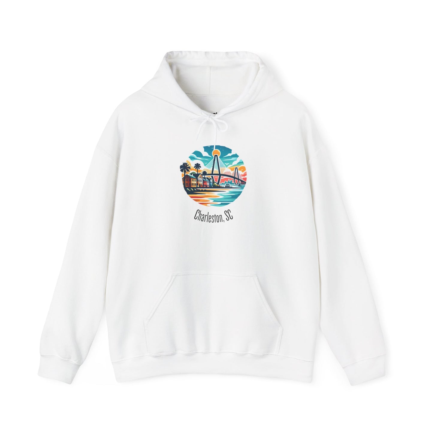 Charleston SC Hoodie, Coastal Sweatshirt, Beach Lover Gift, Unisex Pullover, Summer Vacation Apparel
