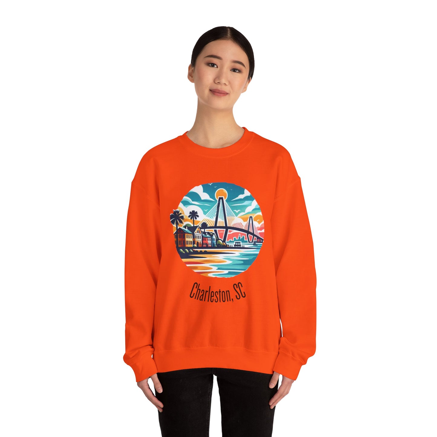 Charleston SC Sweatshirt, Cozy Crewneck, Charleston Gift, Travel Souvenir, Unisex Sweatshirt, Beach Vibes Apparel, Casual Wear