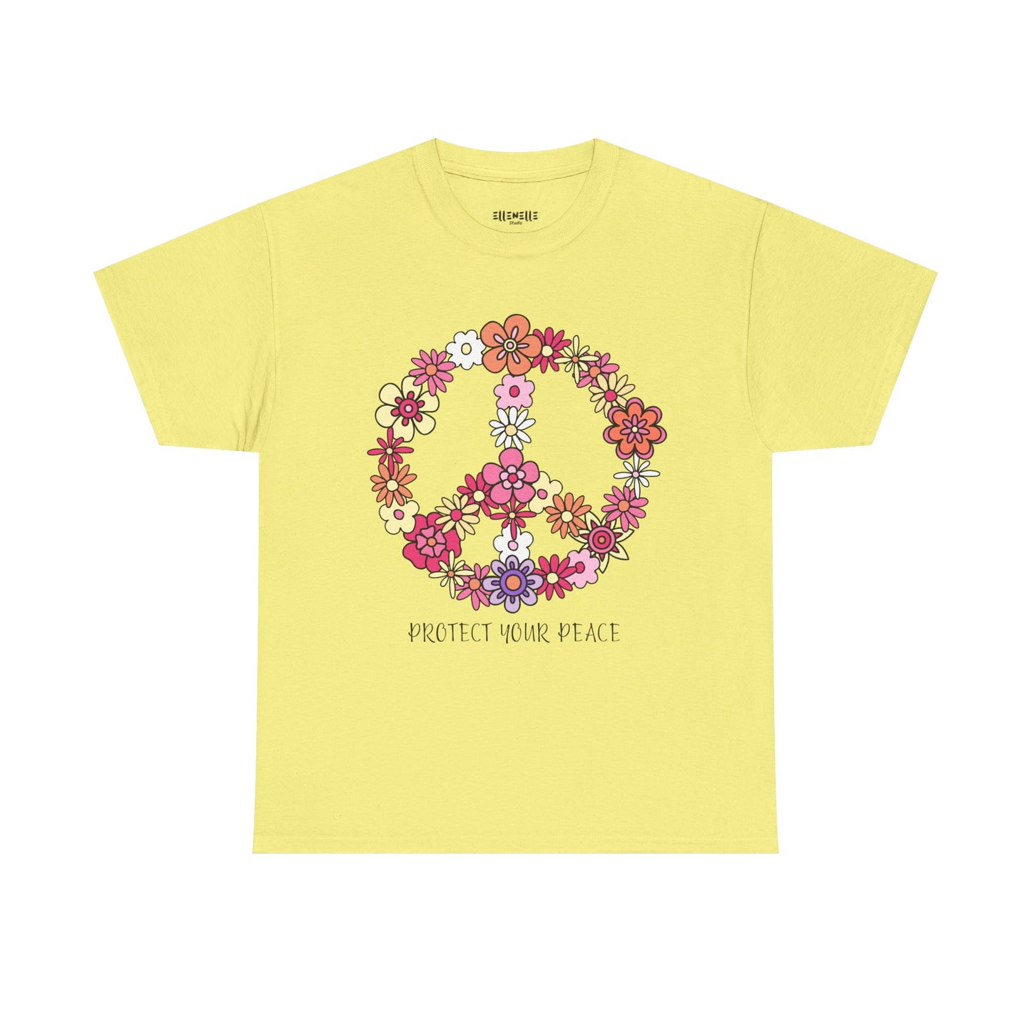 Protect Your Peace Empowering Unisex Heavy Cotton Tee, Self-Love T-Shirt, Affirmation Apparel, Gift for Friends, Motivational Clothing